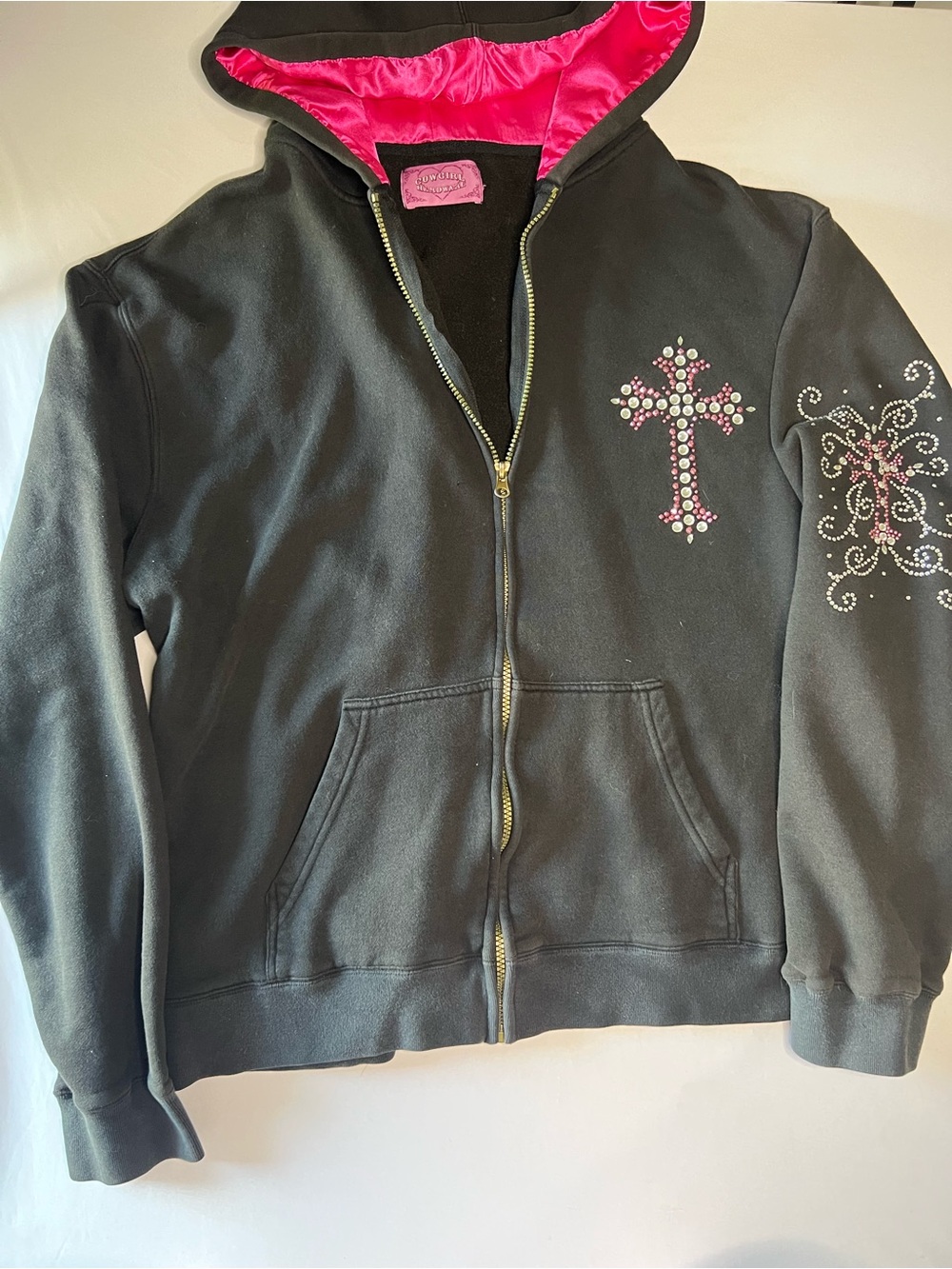 Cowgirl hardware Rhinestone zip up